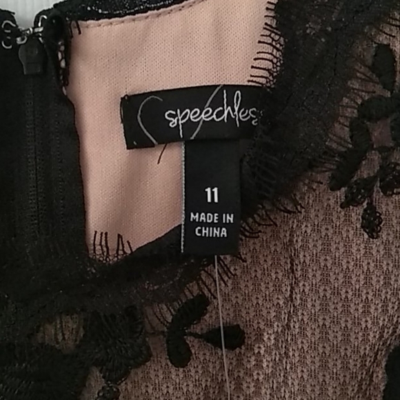 NWT Floral Black Sleeveless Dress Size 11 - Picture 3 of 5